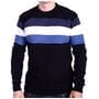 Чоловічий светр в смужку YBM wear k0418/2 Чорний