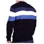 Чоловічий светр в смужку YBM wear k0418/2 Чорний