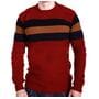 Чоловічий светр в смужку YBM wear k0418/4 Червоний