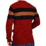 Чоловічий светр в смужку YBM wear k0418/4 Червоний