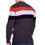 Мужской свитер в полоску YBM wear k0418/5 Темно-серый