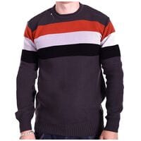 Мужской свитер в полоску YBM wear k0418/5 Темно-серый Мужской свитер в полоску YBM wear k0418/5 Темно-серый