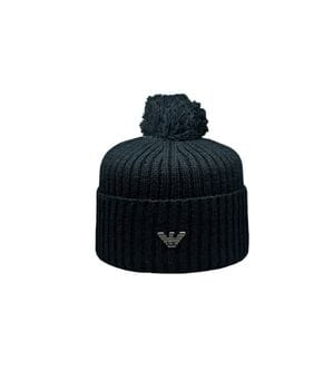 Шапка з помпоном Caps Zone Philipp Plein 55-59 см Темно-серая (CZ 1018-1)