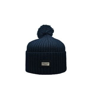 Шапка з помпоном Caps Zone Philipp Plein 55-59 см Темно-синяя (CZ 1018-6)
