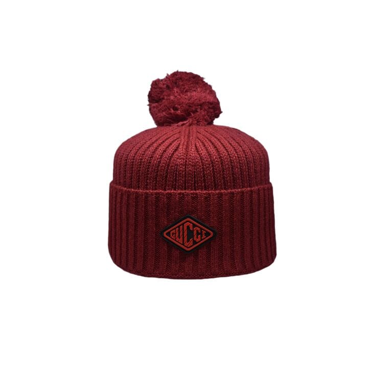 Шапка з помпоном Caps Zone Gucci 55-59 см Красная (CZ 1018-10)