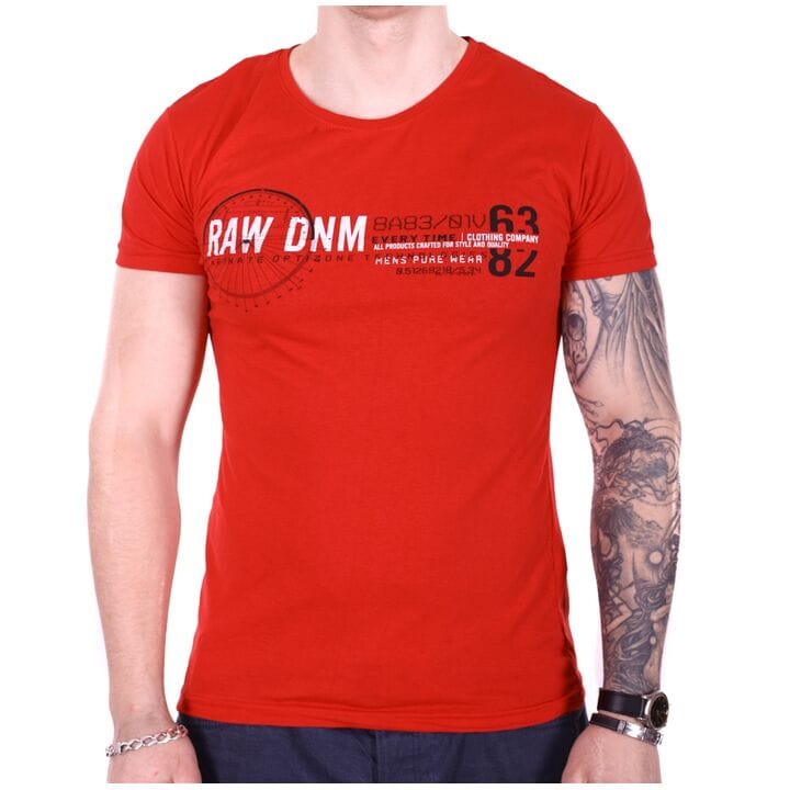 Мужская футболка Rixon турция RAW DNM f1906/2 красная