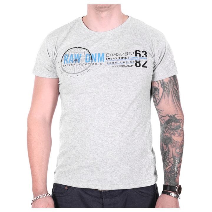 Мужская футболка Rixon турция RAW DNM f1906/3 серая