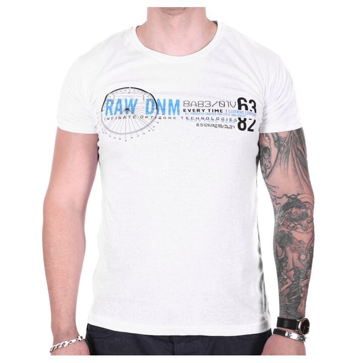 Мужская футболка Rixon турция RAW DNM f1906/4 белая