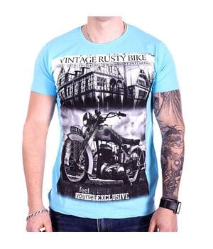 Футболка StrongMan Bike f1929/4 Блакитна Футболка StrongMan Bike f1929/4 Блакитна