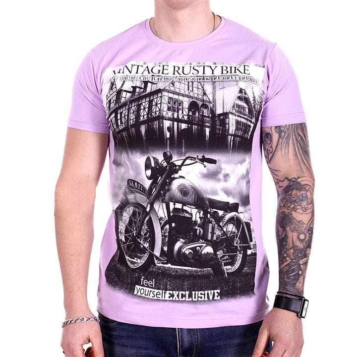 Турецкая футболка StrongMan Bike f1929/6 Фиолетовая