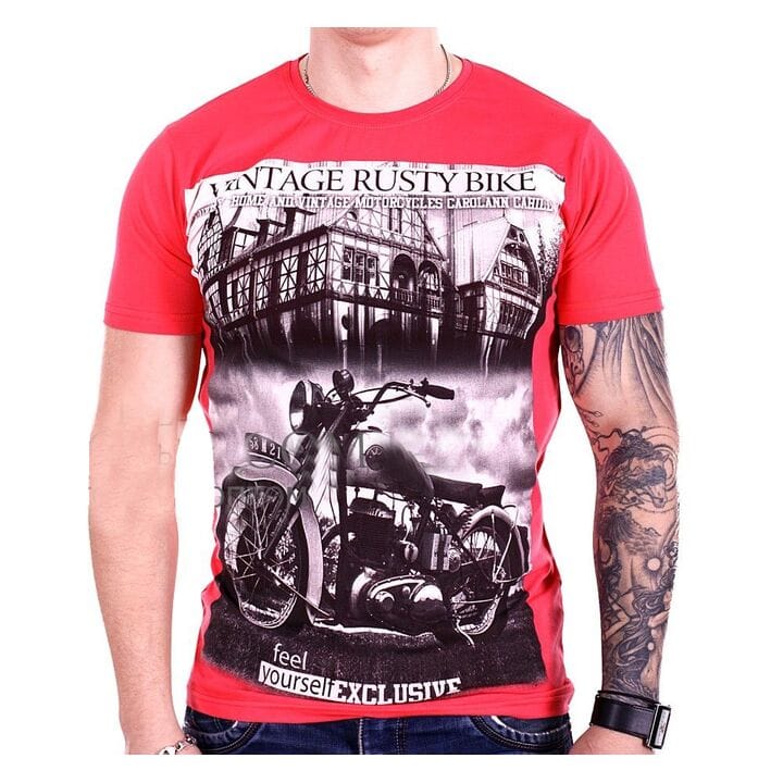 Турецька футболка StrongMan Bike f1929/7 Кораловая