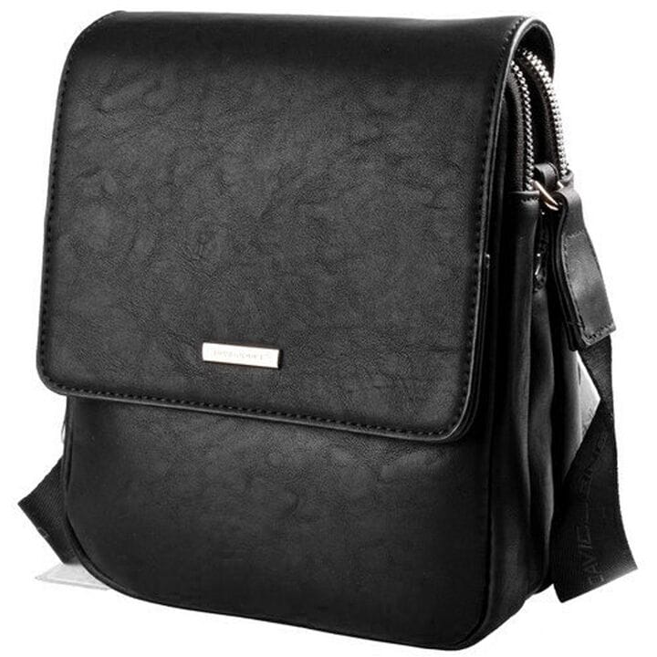 Мужская сумка David Jones 22x18x9 см Черная (5984-2)