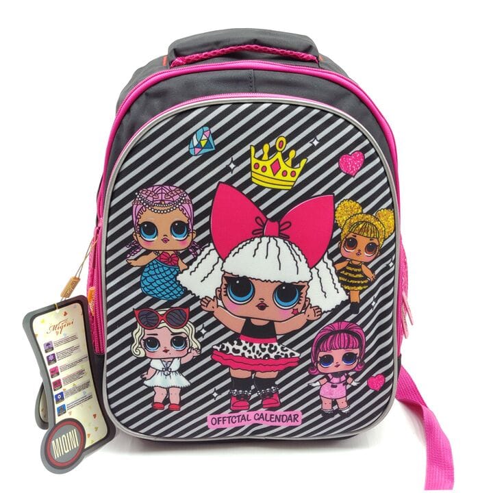 Рюкзак школьный Miqini 36.5x25x14 см 11.5л Черный (r9132/2)