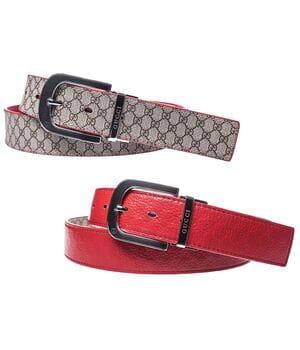 Кожаный двусторонний ремень Wiseo Gucci разноцветный (wi6578/2)
