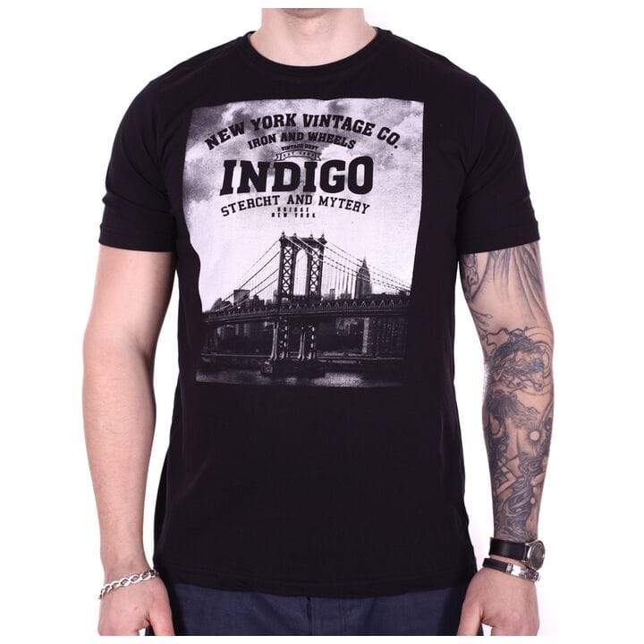 Турецкая мужская футболка Indigo f0318/4 Черная