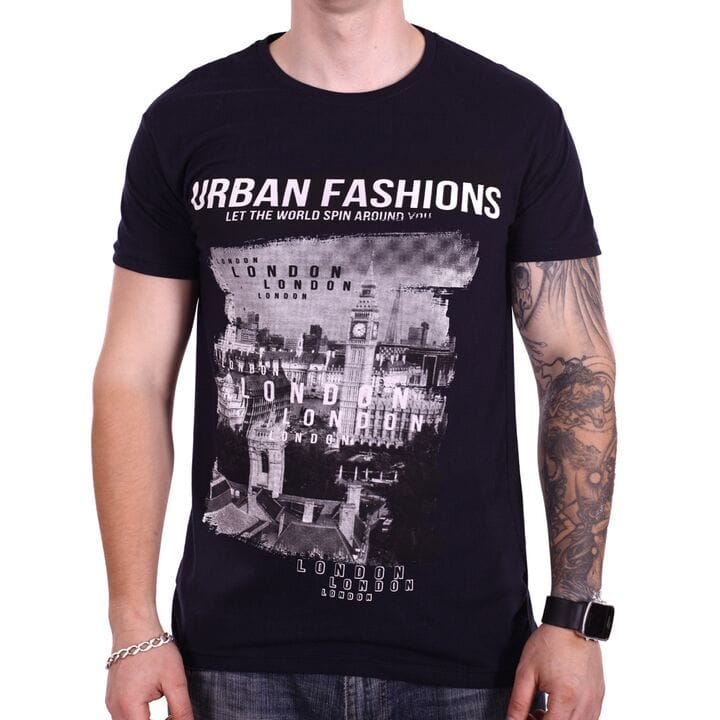 Чоловіча футболка Rixon Urban Fashion 1814/1 Темно-синя