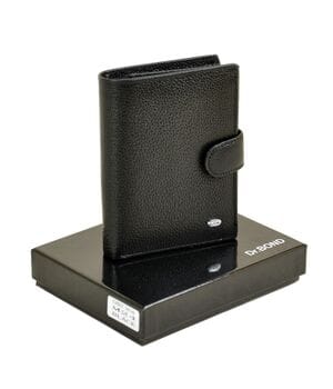 Кожаный мужской кошелек Dr.BOND М24 черный Кожаный мужской кошелек Dr.BOND М24 черный