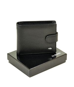 Кожаный мужской кошелек Dr.BOND М4 черный Кожаный мужской кошелек Dr.BOND М4 черный